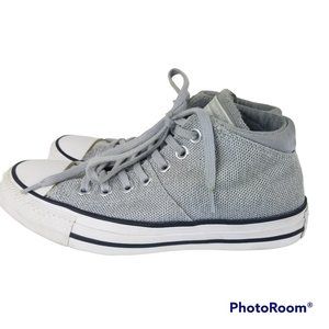 Converse Chuck Taylor Womens Sz 6 Mid Top Gray Sneakers All Star Athletic Shoes